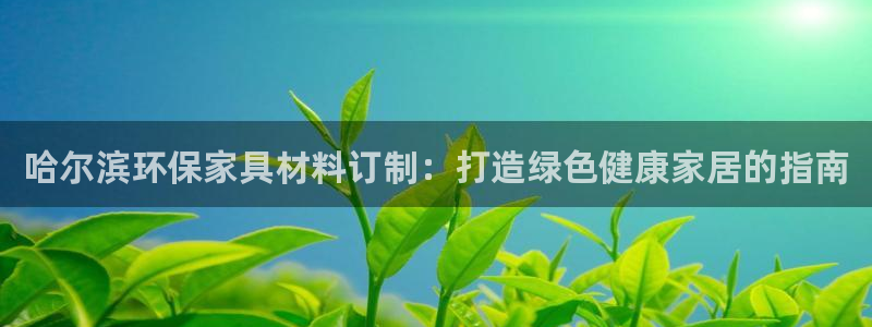 杏耀平台怎么样：哈尔滨环保家具材料订制：打造绿色健康家居的指