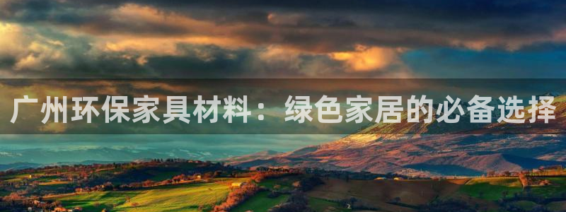 杏耀平台手机：广州环保家具材料：绿色家居的必备选择