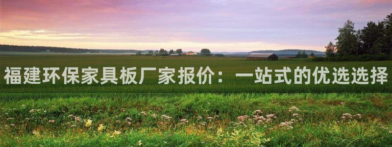 杏耀平台官网网址：福建环保家具板厂家报价：一站式的优选选择